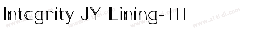 Integrity JY Lining字体转换